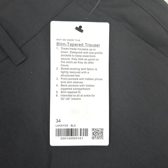 NWT - Lululemon Slim-Tapered Trouser - Picture 4 of 5